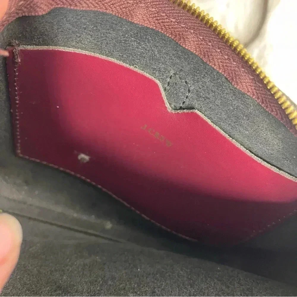 J. Crew Burgundy Leather Crossbody Purse